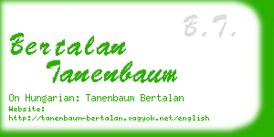 bertalan tanenbaum business card
